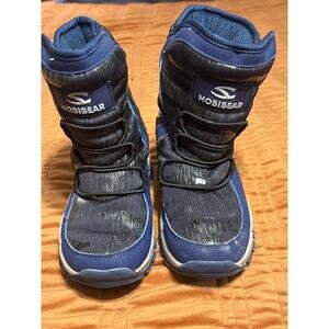 Hobibear Blue&Black Snow Kid’s Boots Winter Warm Soft Comfortable Slip-On Size 3